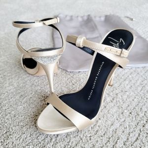 Giuseppe Zanotti Design satin sandals with crystals